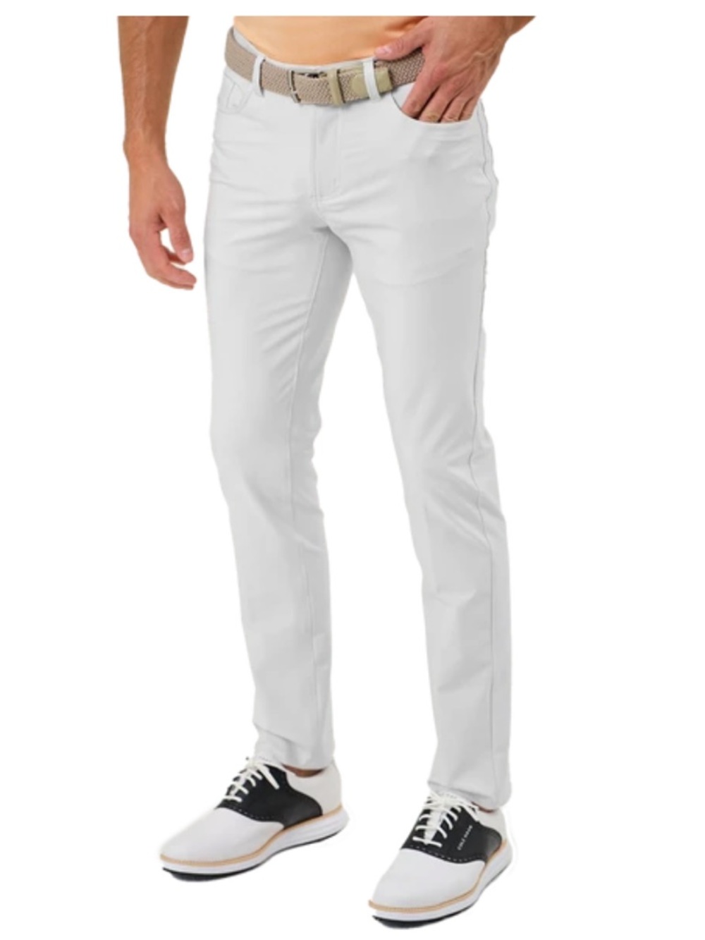 Dunning Player Fit 5-Pocket Golf Pant - White